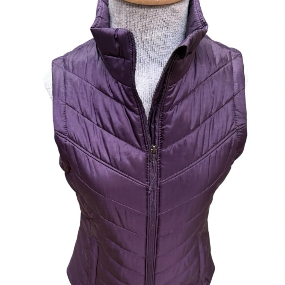 Columbia Omni Heat Insulated Puffer Vest Deep Purple Sz S NWOT - Picture 3 of 8